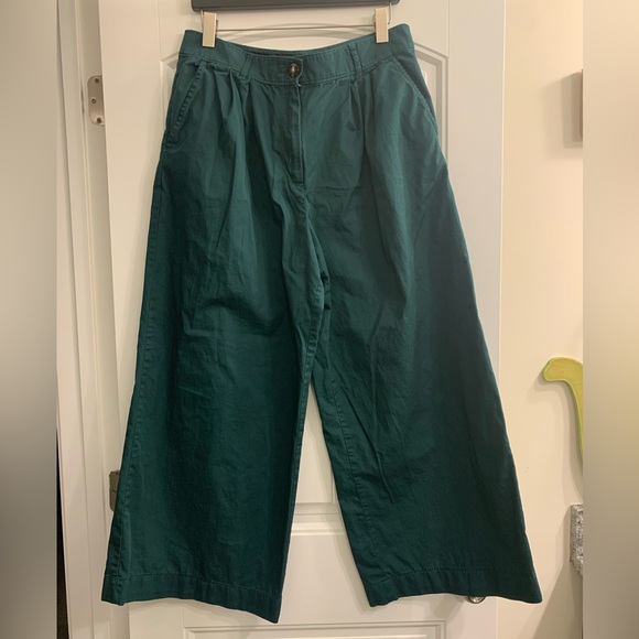 🍁LOFT high rise wide leg poplin pants, size 10 - Picture 2 of 4